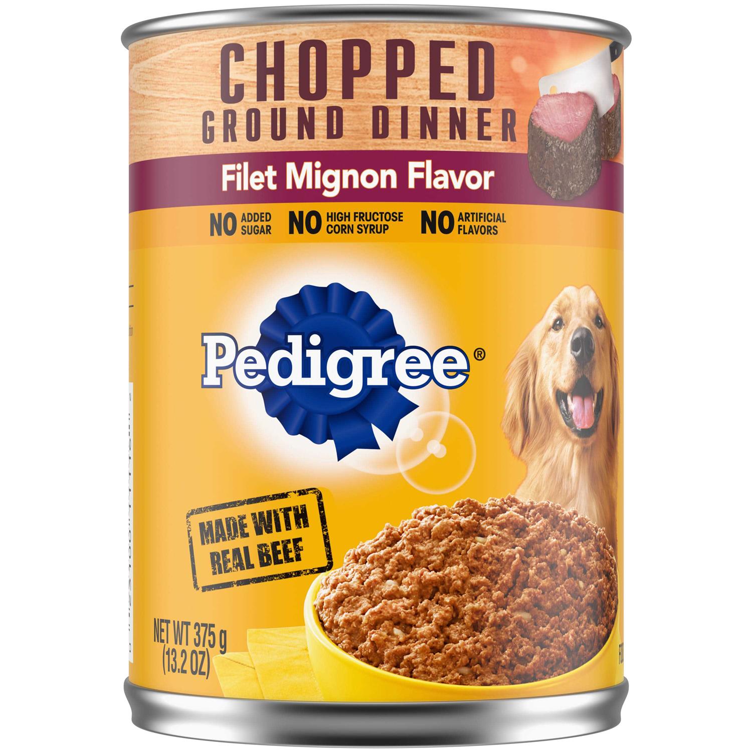 Pedigree Traditional Ground Dinner With Filet Mignon Canned Dog Food - Pet Supplies online store