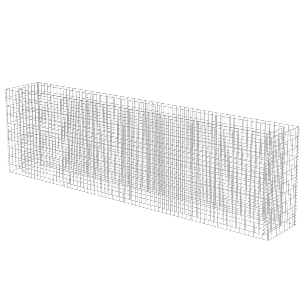 vidaXL Gabion Raised Bed Galvanised Steel 141.7x22x19.7x22x39.4x22