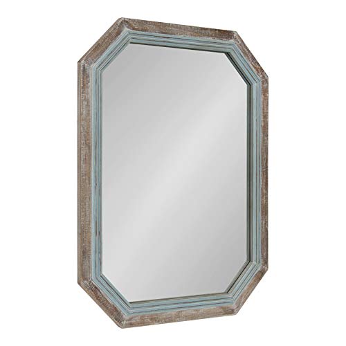 Kate and Laurel Palmer Large Rustic Octagon Wall Mirror, 36