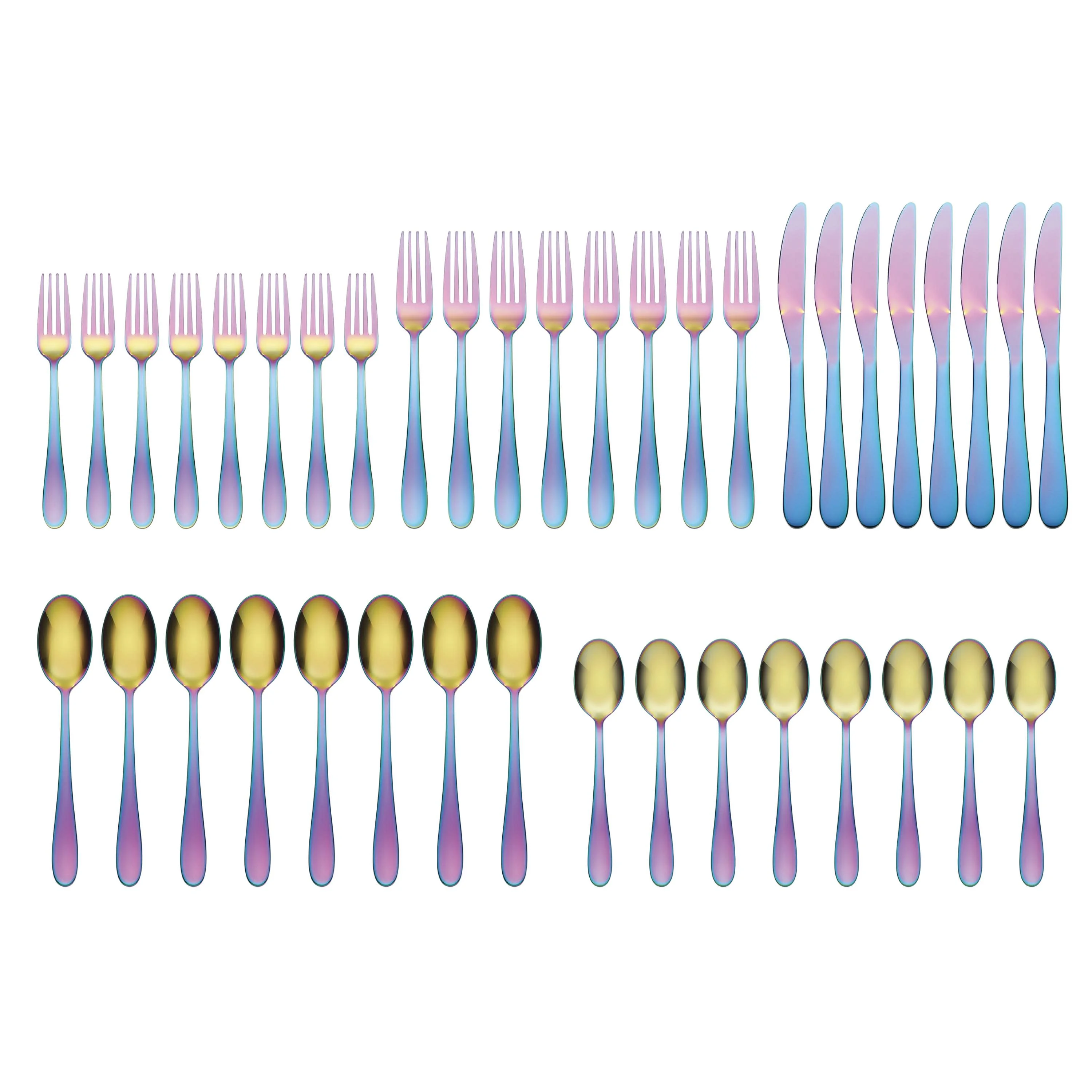 Cambridge Byram Rainbow 18/0 40 Piece Flatware Set, Service for 8