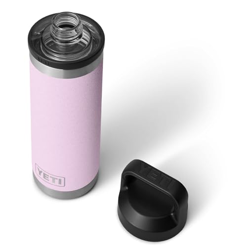 YETI Rambler 18 oz Bottle, Vacuum Insulated, Stainless Steel with Chug Cap, Sandstone Pink