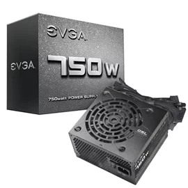 EVGA Power Supply 100-N1-0750-L1 750W +12V 120mm Sleeve Bearing Fan ATX Cable Retail - Curated Treasures Market