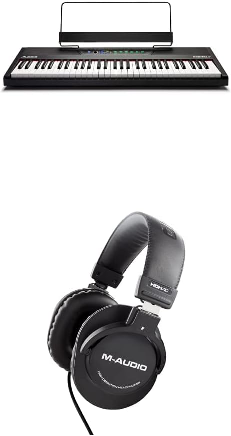 Alesis Recital 61 – 61 Key Digital Piano Keyboard with Semi Weighted Keys, 20W Speakers, 10 Voices, Split, Layer and Lesson Mode, FX and Piano Lessons