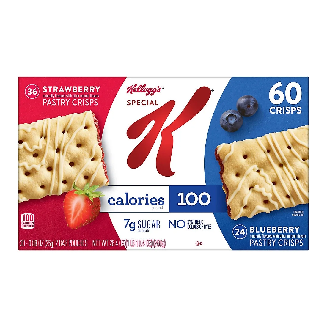 Special K Pastry Crisps Breakfast Bars Variety Pack, 60 pk