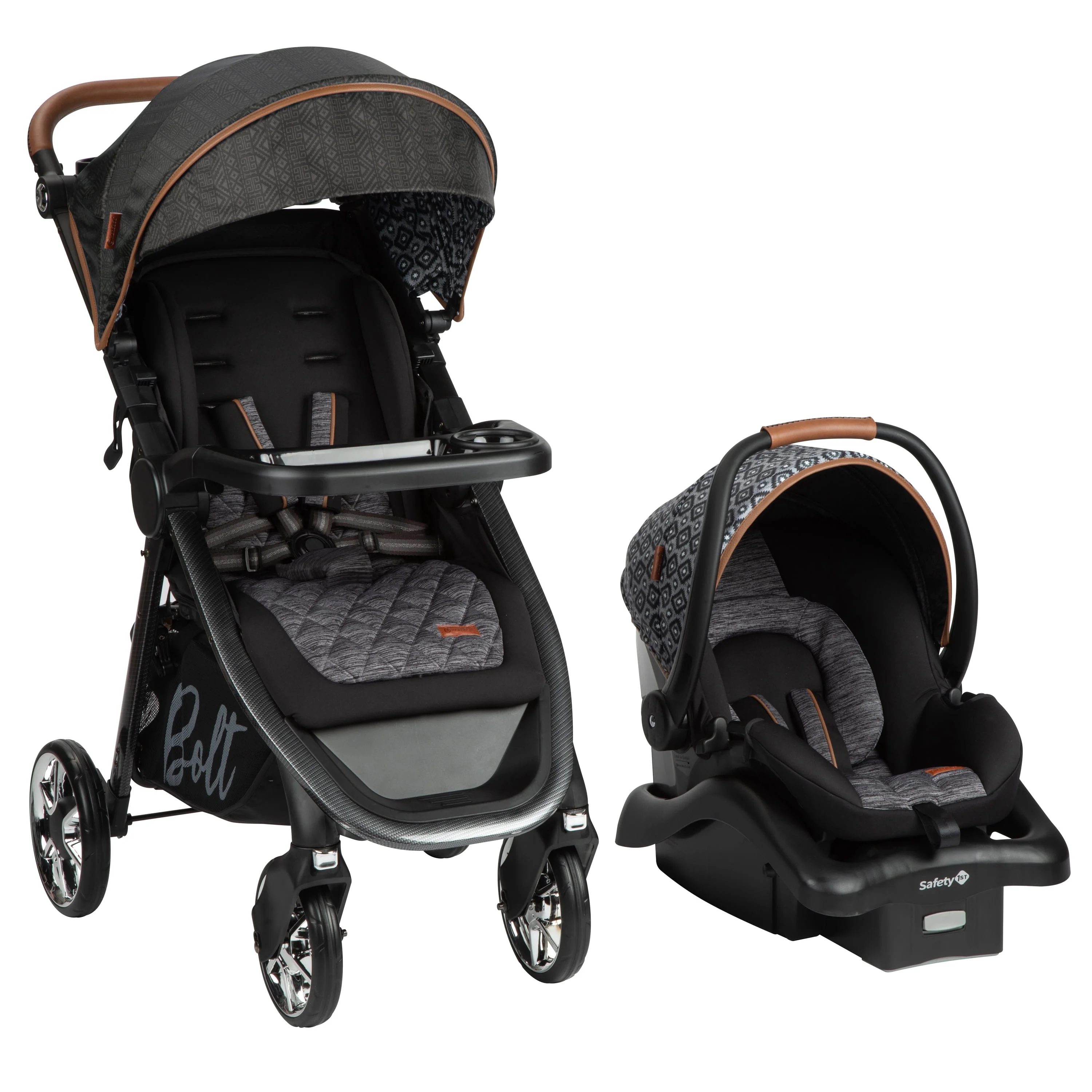 Monbebe Bolt Travel System Stroller and Infant Car Seat, Urban Boho