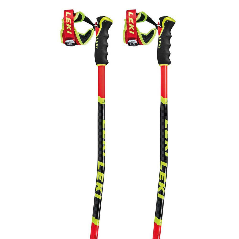 Leki WCR GS 3D Ski Poles Red/Yellow, 130cm
