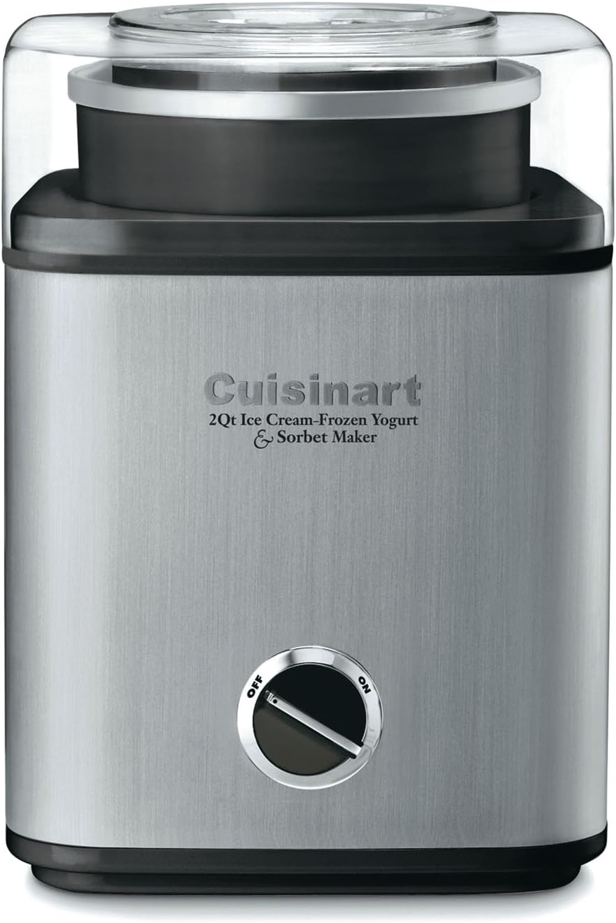 Cuisinart CIM-60PCFR Pure-Indulgence 2-Quart Ice-Cream Maker, Brushed Chrome Renewed