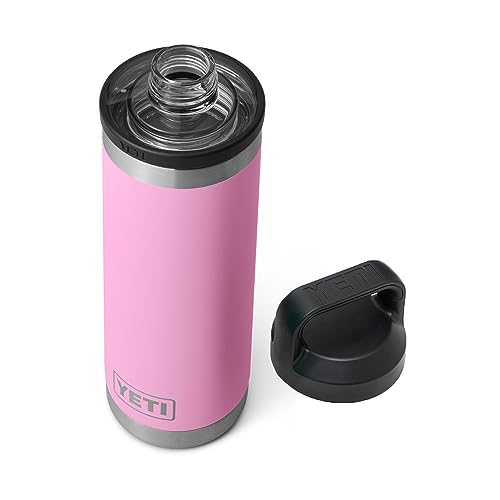 YETI Rambler 18 oz Bottle, Vacuum Insulated, Stainless Steel with Chug Cap, Sandstone Pink