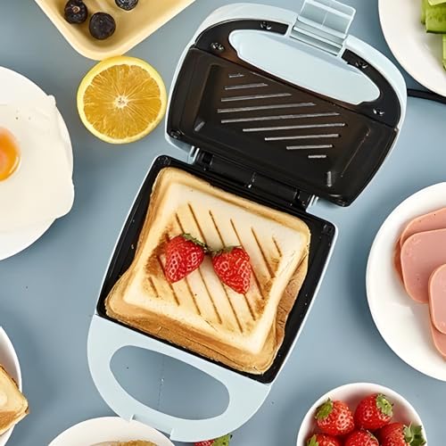 Multi-functional Breakfast Sandwich Make, Sandwich Maker Small Electric Grill with Reminder Light Baking Tool Kids Friendly Household Multifunctional Breakfast Machine Waffle Maker