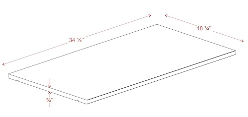 Palace Imports 100% Solid Wood Large Shelf for Kyle Wardrobe/Armoire/Closet ONLY, Black