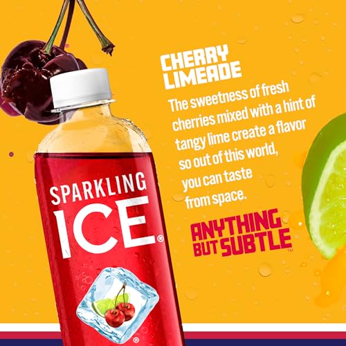 Sparkling Ice, Black Raspberry Sparkling Water, Zero Sugar Flavored Water, with Vitamins and Antioxidants, Low Calorie Beverage, 17 fl oz Bottles (Pack of 12)