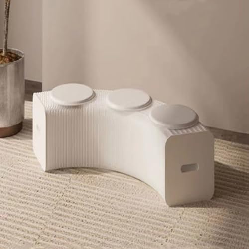 Accordion Folding Kraft Paper Stoo,Telescopic Sofa Chair for Easy Storage and Carrying,Relaxing Foot Stool Retro Kraft Paper Seat with Cushion for school,Kitchen,Living & Dining Room