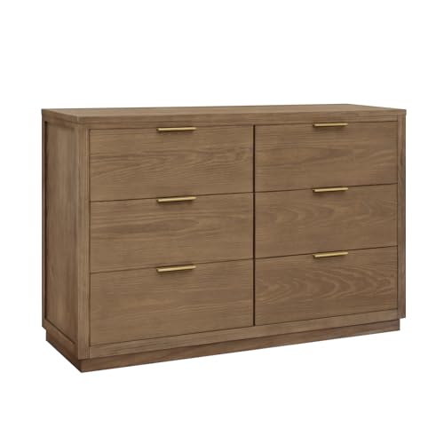 Delta Children Forever 6 Drawer Dresser - Naturals Collection, Teak Brown
