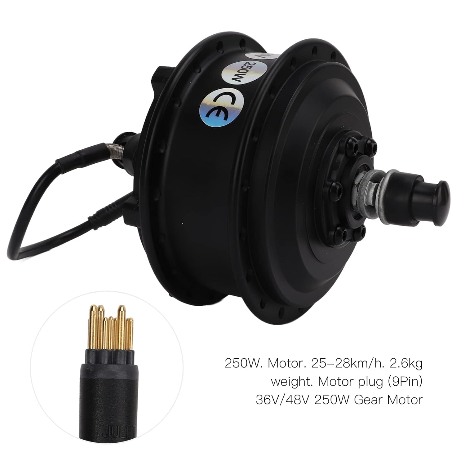Electric Bicycle Hub Motor, 36V 250W Waterproof Front Wheel Ebike Conversion Motor Kit with 3 Riding Modes, 25-28km/h Brushless Gear Drive for Bike Upgrade Parts
