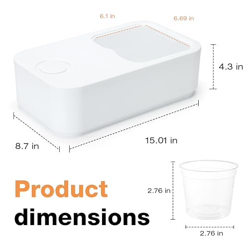 Conworld Laundry Powder Container, Large Capacity Holds 7.5Lb Laundry Powder for Laundry Room Organization and Storage, Laundry Detergent Container With a Cup, Laundry Pods Container(Grey)