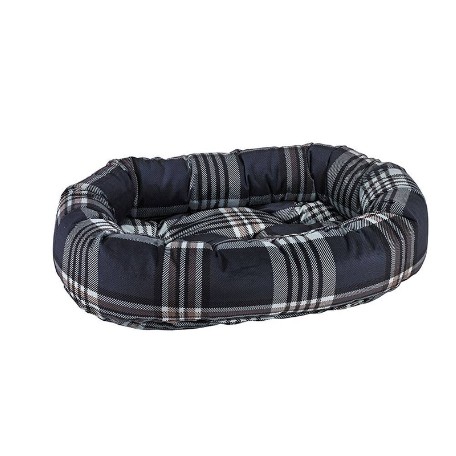 Bowsers Donut Bed - Greystone Tartan Medium