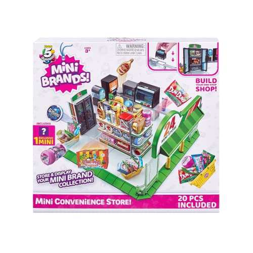5 Surprise Mini Brands - Mini Convenience Store Playset by ZURU (Series 4) Exclusive and Mystery Collectibles