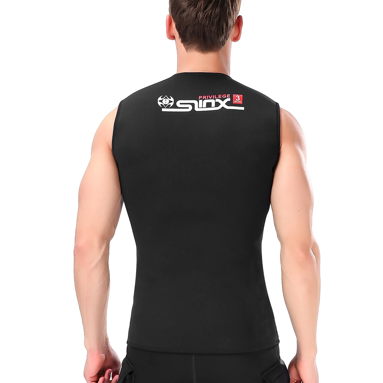 3mm Neoprene Wetsuit Vest Thermal Warm Sleeveless Vest for Diving Surfing Swimming Sailing