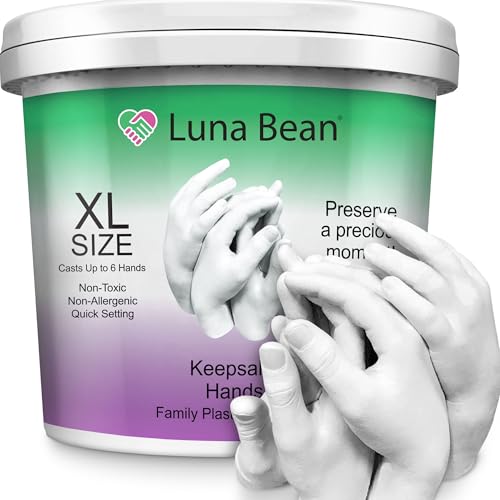 Luna Bean Hand Casting Kit – The Original Hand Mold Kit for Couples – Gifts for Mom, Mothers Day, Bridal Shower, Wedding, Anniversary for Women Men Boyfriend Girlfriend