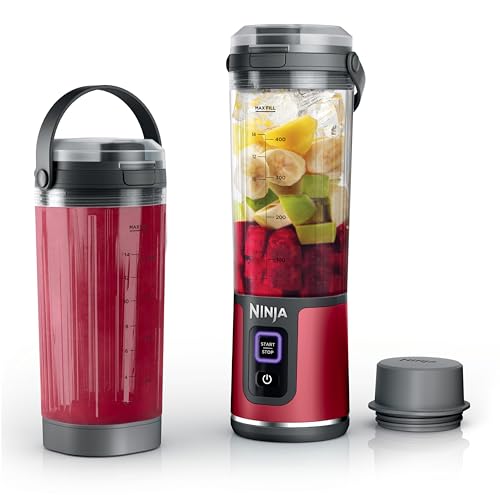 Ninja Blast Portable Blender & Accessories, Cordless, 18oz. Vessel, Personal Blender for Shakes & Smoothies, Leakproof Lid & Sip Spout, USB-C Cord, Dishwasher Safe Parts, BPA Free, Soft Sage, CL155ASG