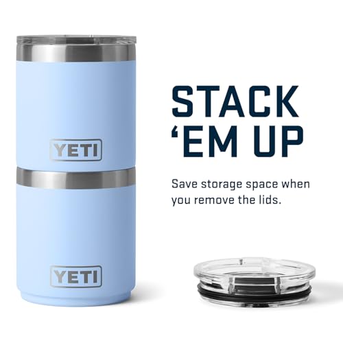 YETI Rambler Lowball, Vacuum Insulated Stainless Steel Stackable Lowball with MagSlider Lid, Stainless Steel, 10 oz (296 ml)