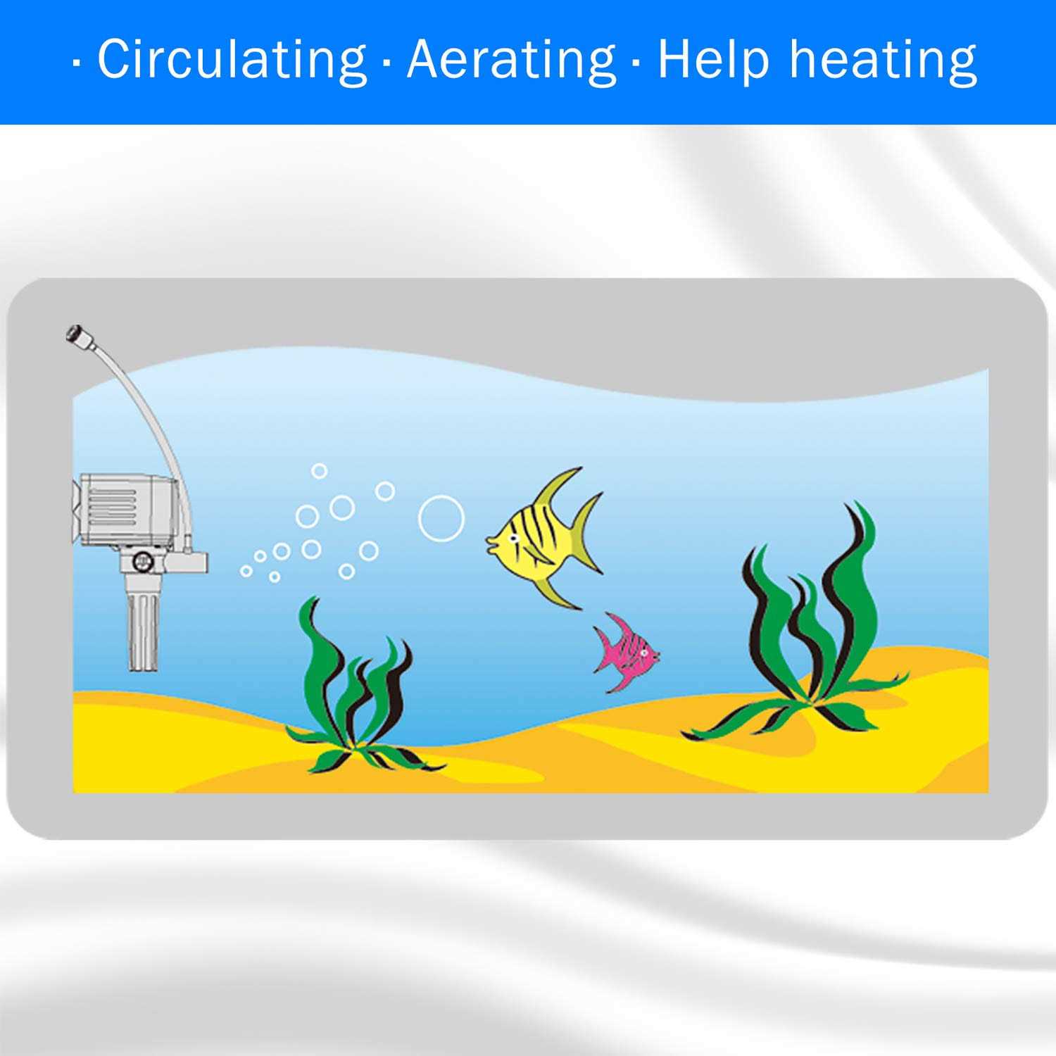 AquaMiracle Aquarium Powerhead Pump Circulating Water Pump 210 GPH for 40-60 Gallon Aquariums with Aerating Features - Pet Supplies online store