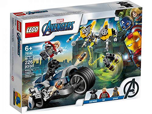 LEGO Marvel Avengers Speeder Bike Attack 76142 Black Panther and Thor Buildable Superhero Toy, Great Gift for Kids, New 2020 (226 Pieces)