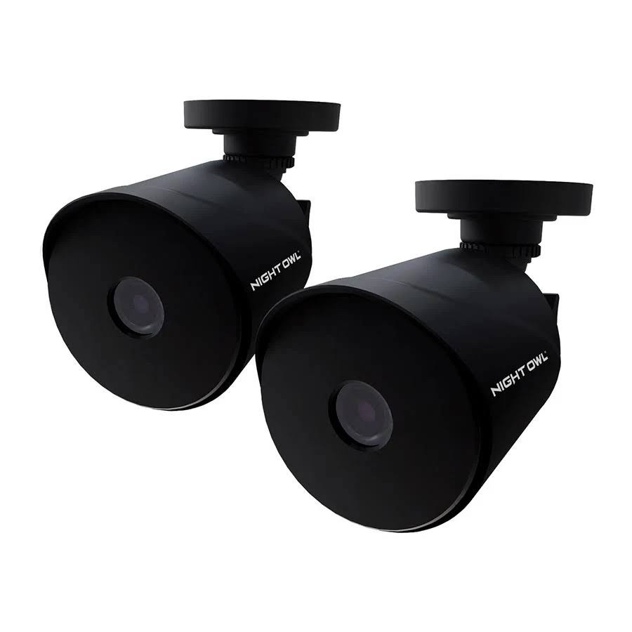 Night Owl 1080p HD Wired Cameras, 2 Pack, Black