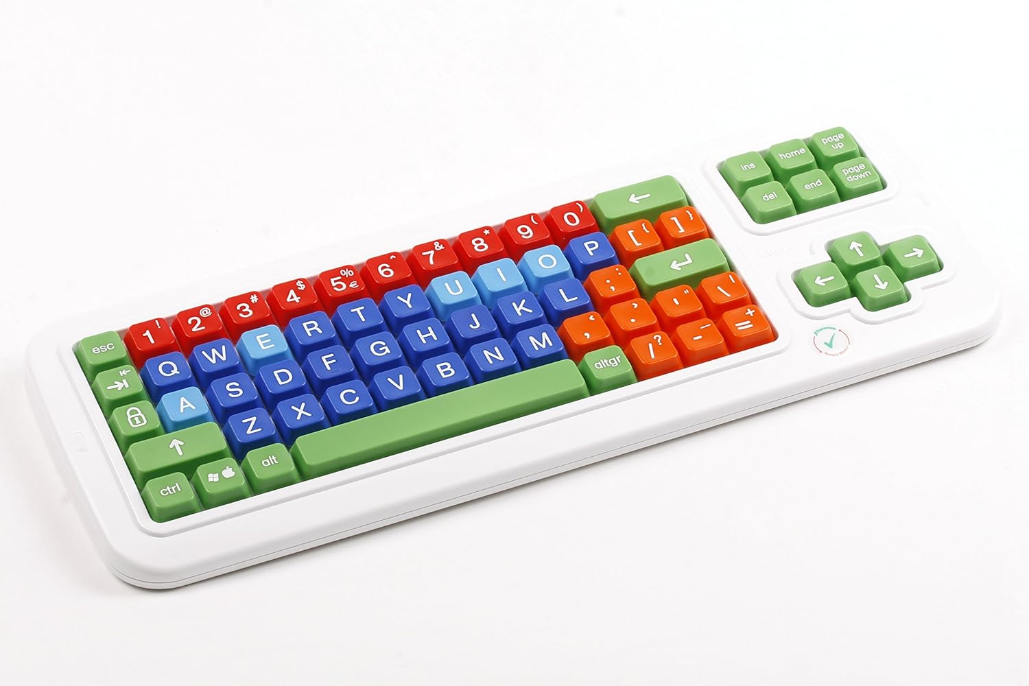 Clevy Colored Keyboard - Uppercase and Colorful Keys (Certified Refurbished)