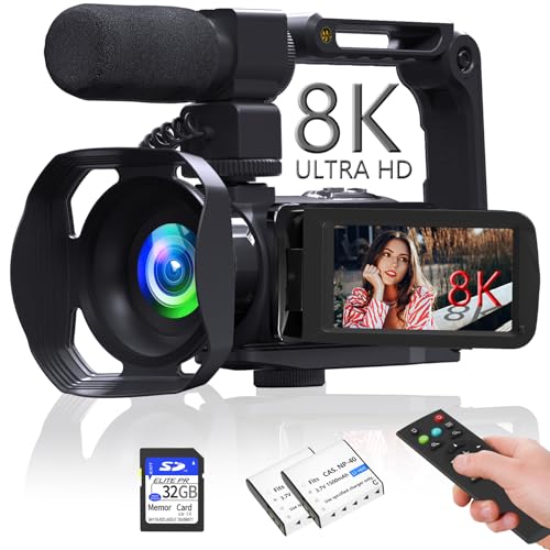 8K Video Camera Camcorder Ultra 48MP Vlogging Camera for YouTube 18X Digital Zoom Camcorder 3.0