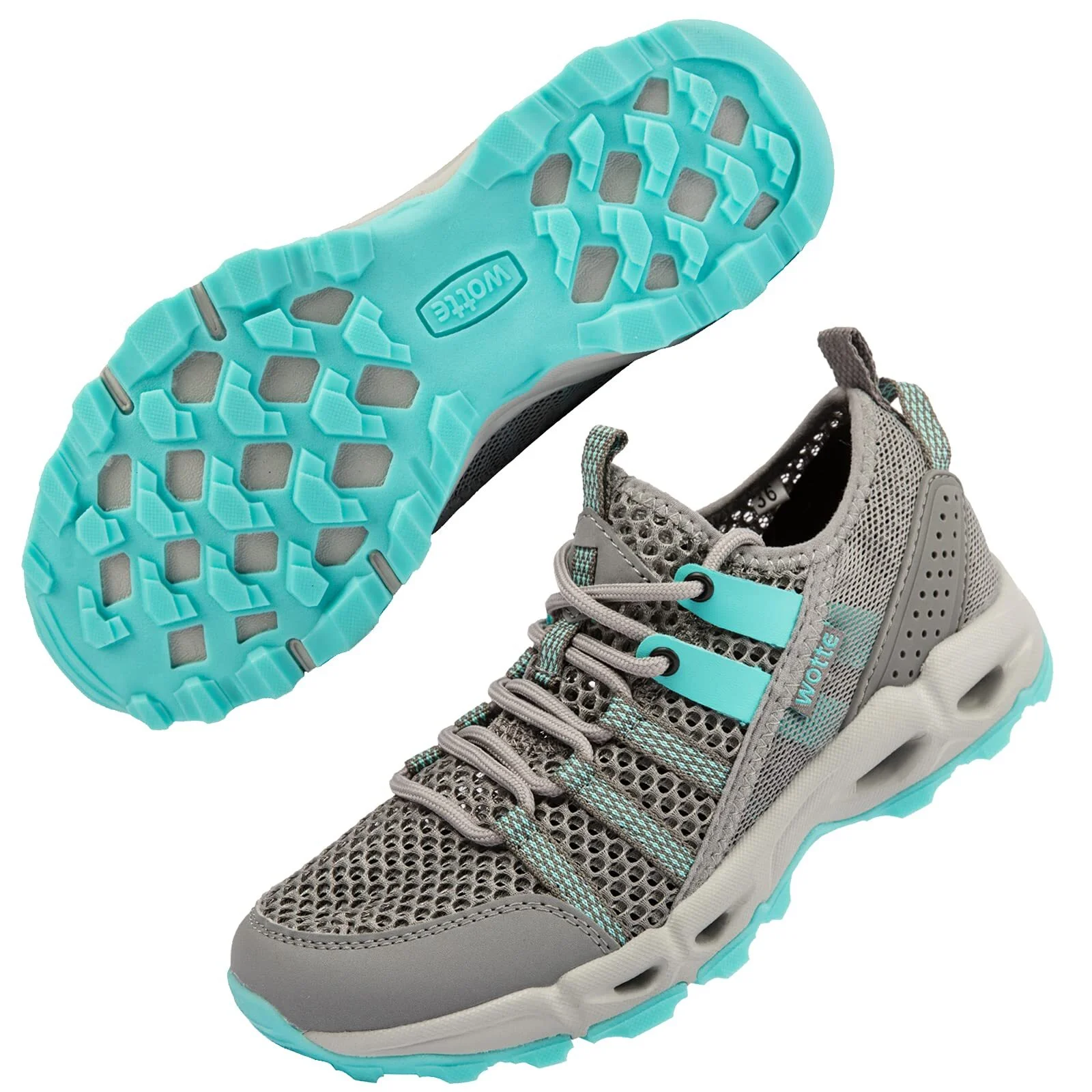 NeedBo Women's Hiking Water Shoes Quick Drying Outdoor Sport Sneakers, Blue 10.5