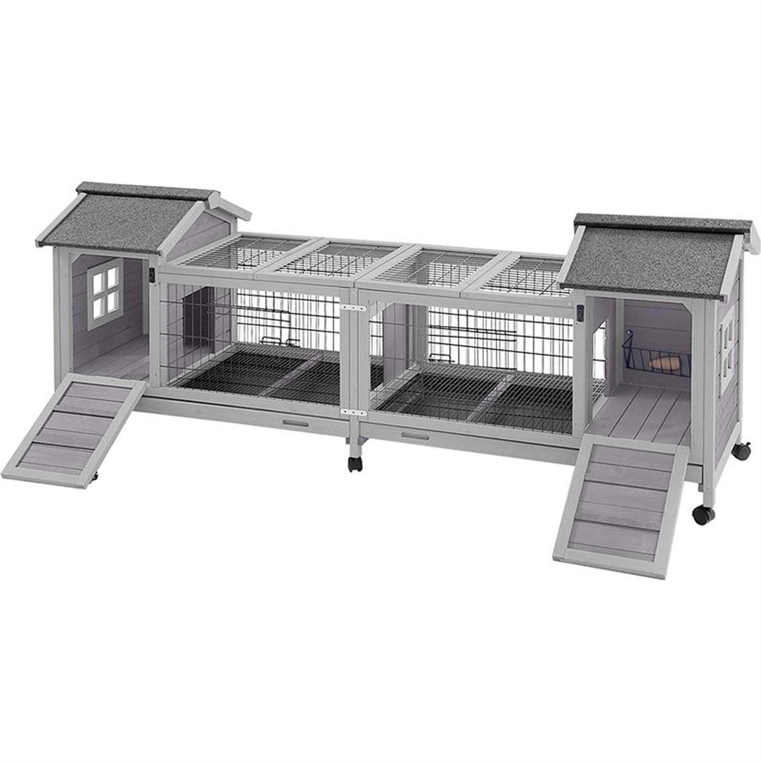 Aivituvin Wooden Large Rabbit House Indoor Rabbit House AIR68 - Pet Supplies online store