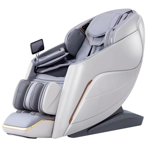 iRest 2023 4D Massage Chair Recliner System, Zero Gravity Shiatsu Massager with AI Voice Control, SL Track, Heating, Touch Screen, Quick Access Buttons (Beige)