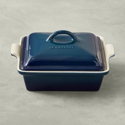 Le Creuset Stoneware Shallow Square Covered Baker, Agave | Williams Sonoma