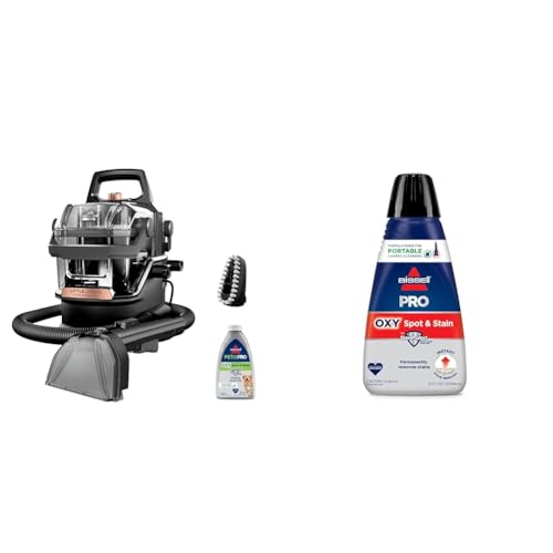 BISSELL Little Green HydroSteam Multi-Purpose Portable Carpet and Upholstery Cleaner, Car and Auto Detailer, 3618