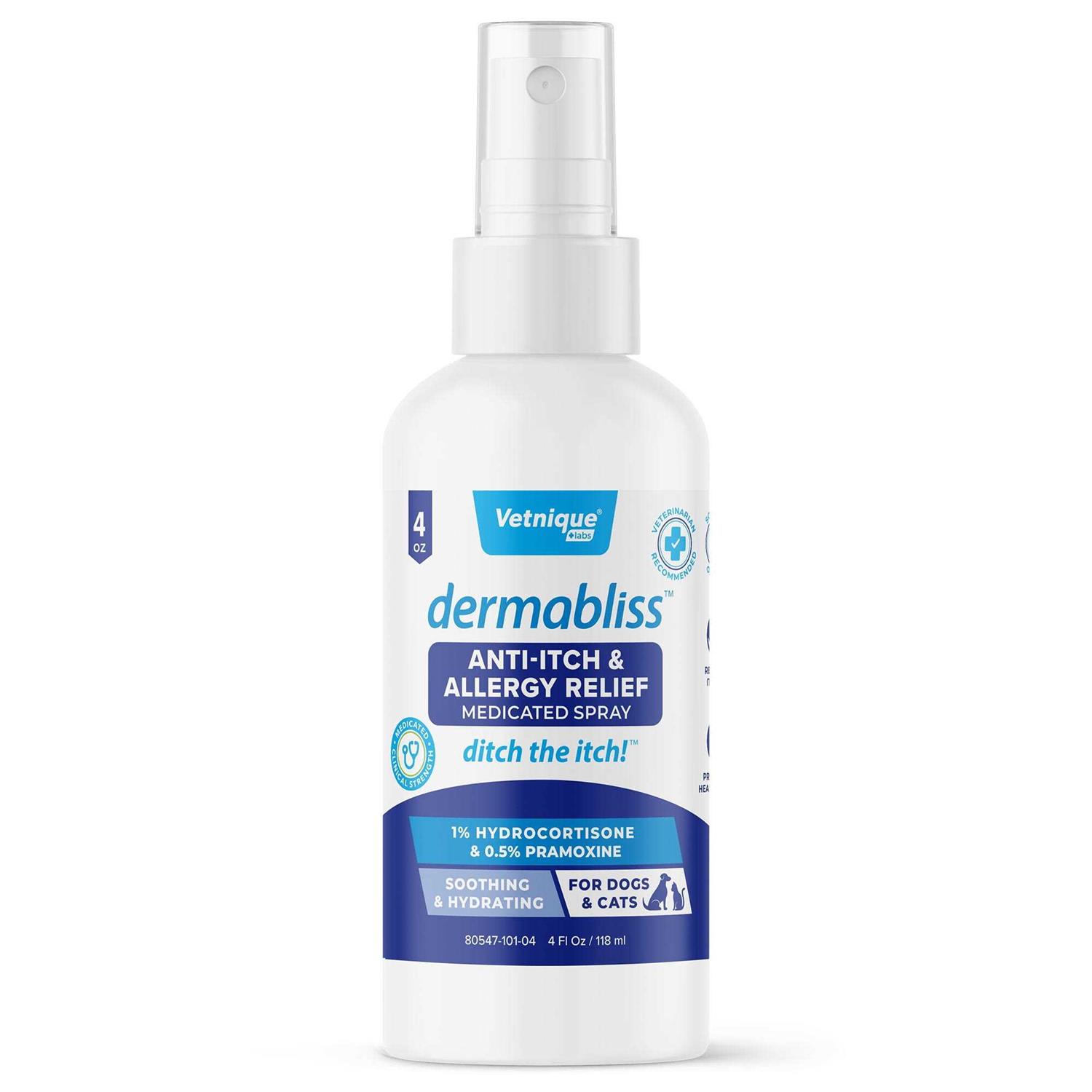 Vetnique Labs Dermabliss Anti-Itch & Allergy Relief Spray for Dogs & Cats - Pet Supplies online store