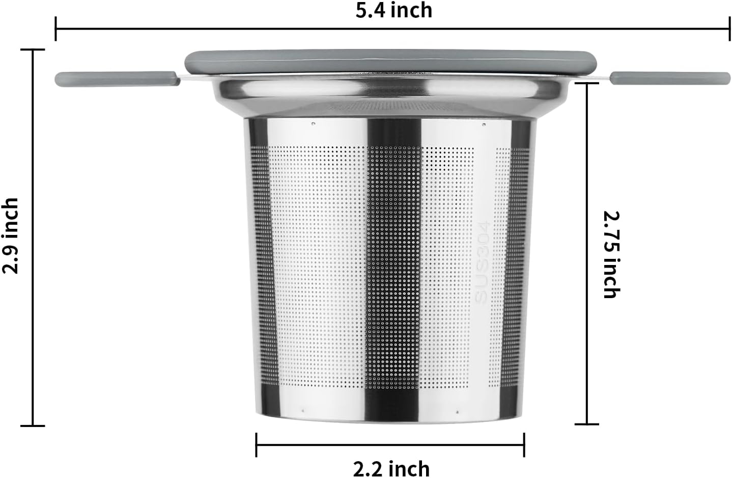 Tea Infuser Strainers for Loose Tea, Stainless Steel Loose Leaf Tea Strainer Stepper with Heat Proof Double Handles, Extra Fine Mesh Tea Ball Infusers, Tea Diffuser Holder Filter for Mugs