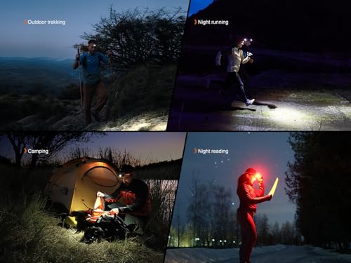 Fenix HL18R-T V2 USB Rechargeable 800 Lumen LED Jogging/Trail Running headlamp with EdisonBright USB Charging Cable Bundle