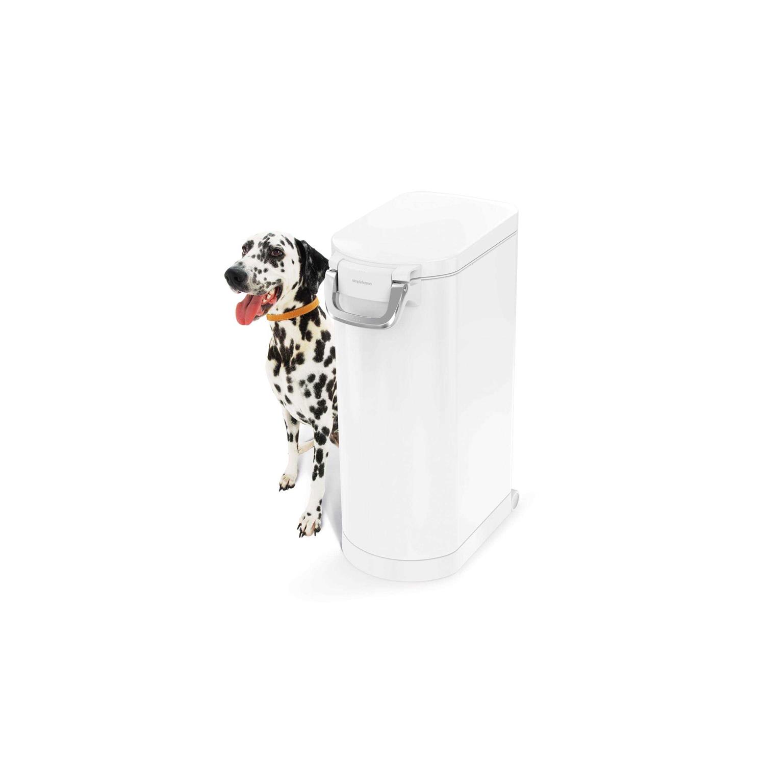 simplehuman Pet Food Can White Steel - Pet Supplies online store