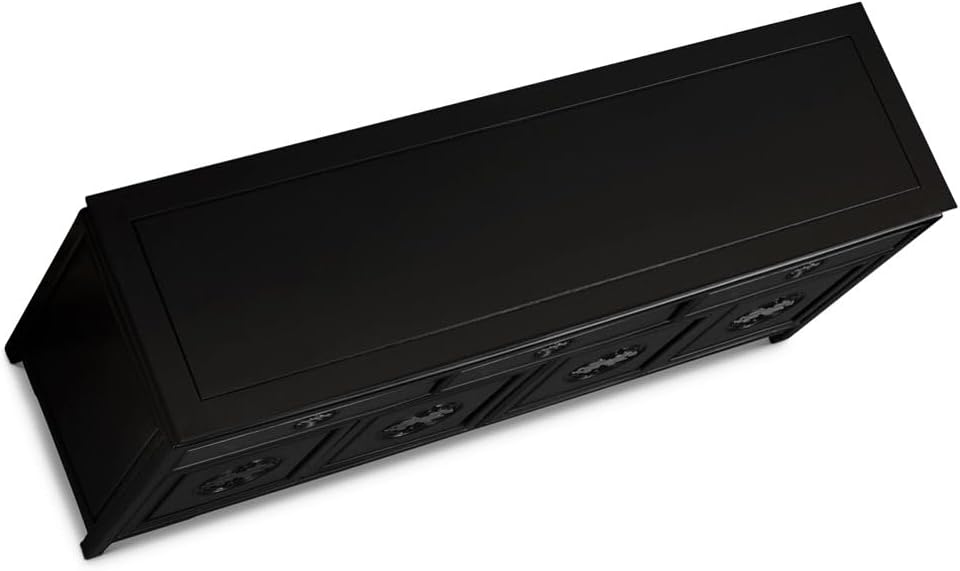 China Furniture and Arts 72in Black Rosewood Chinese Longevity Sideboard