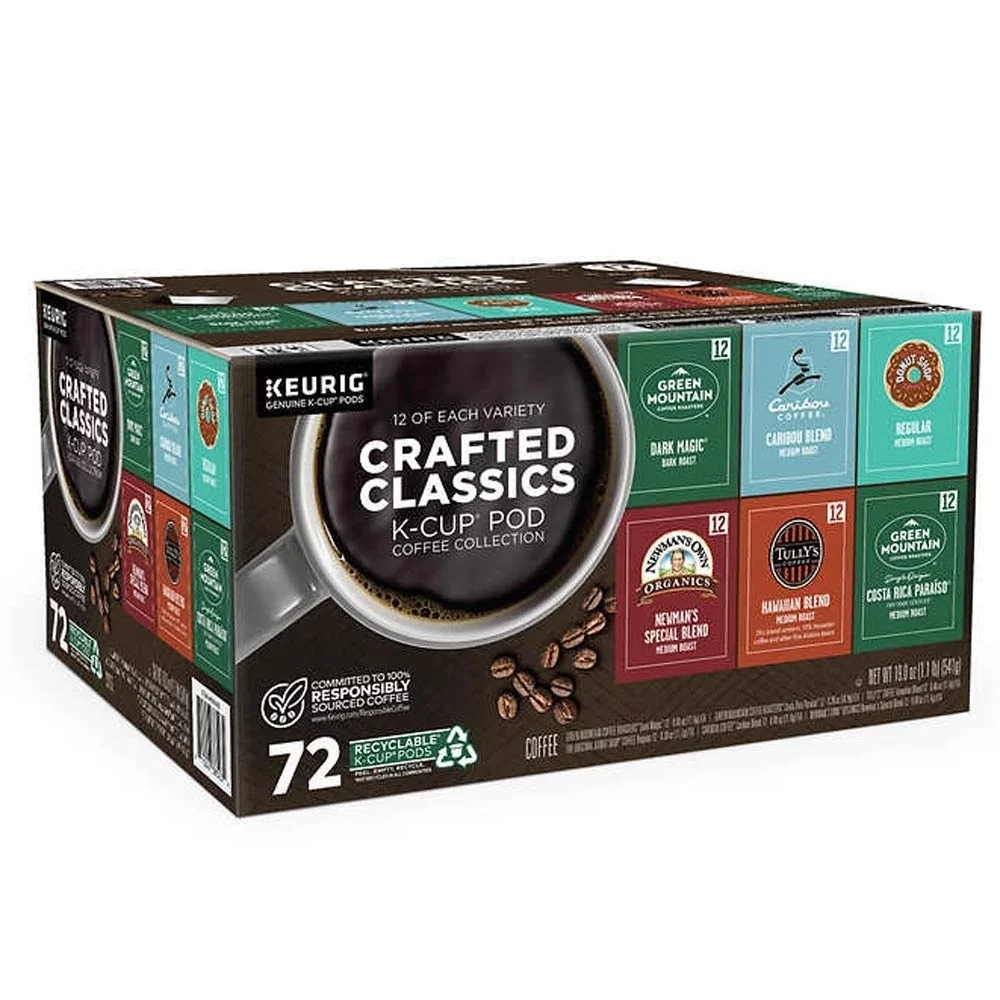 Keurig Crafted Classics Coffee K-Cup Pod Variety Pack 72 Count