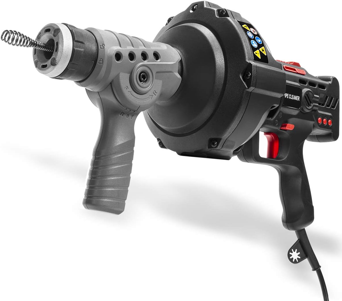 XtremepowerUS Handheld Portable Auto Feed Snake Drain Auger Corded Operated Unclog Sink Clog Pipe Cleaner Plumbing Power Tube 25' ft Cable