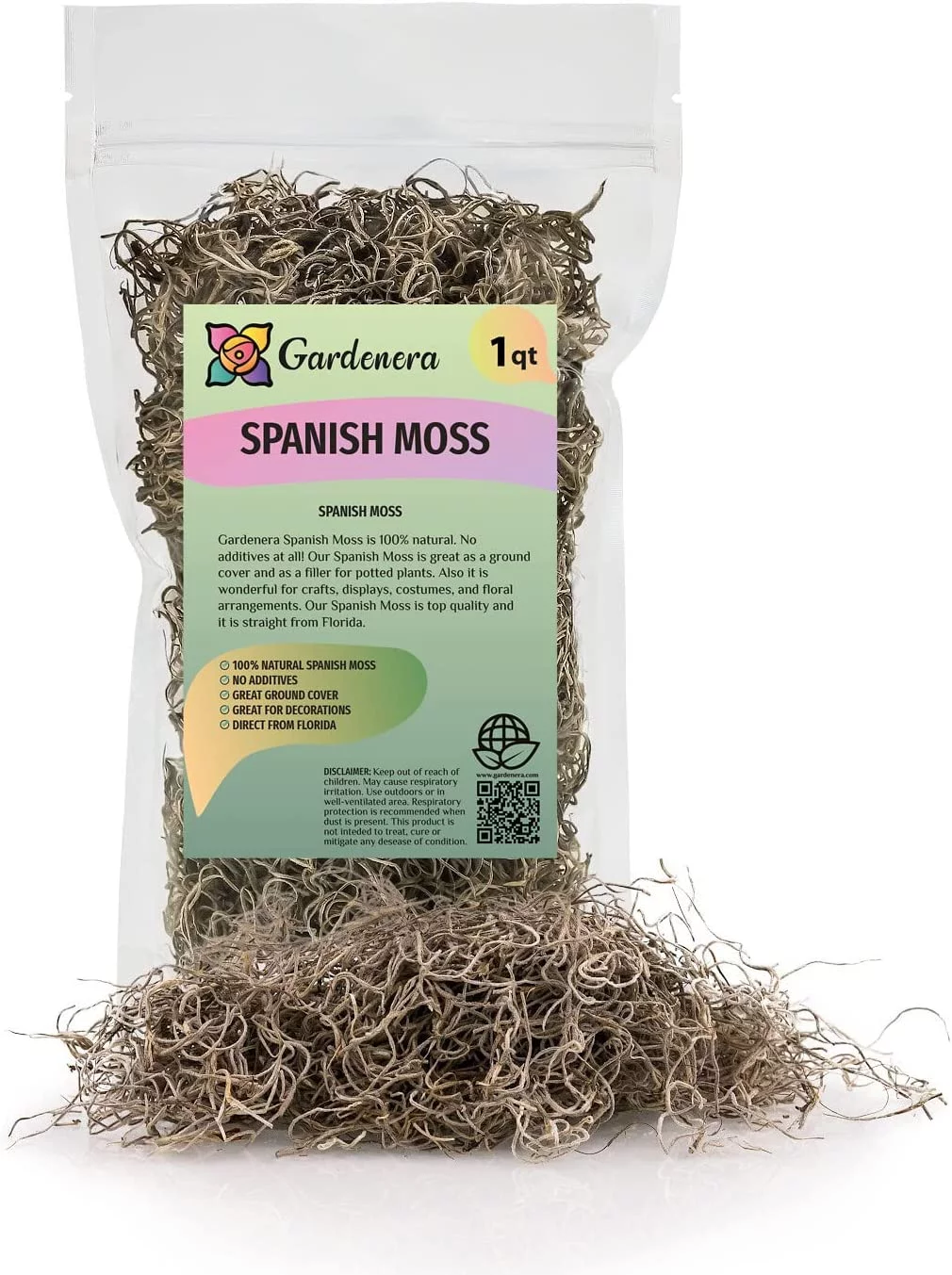 ⭐ PREMIUM Natural Spanish Moss | Natural Preserved - Great Ground Cover - Filler for Potted Plants by ://N ★ LOVA - 3 Quart Bag