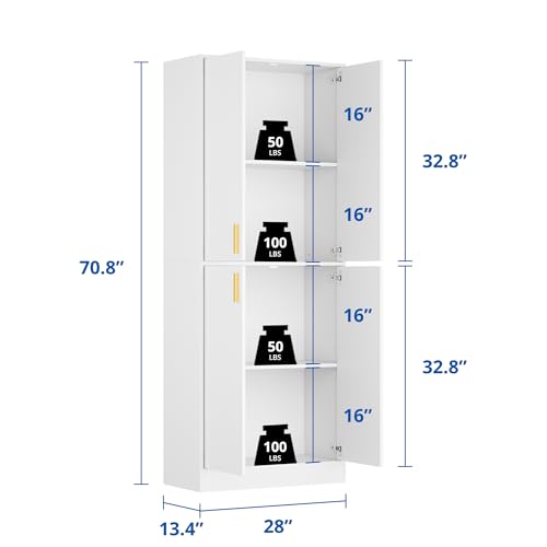 Cozy Castle Kitchen Pantry Cabinet, 71