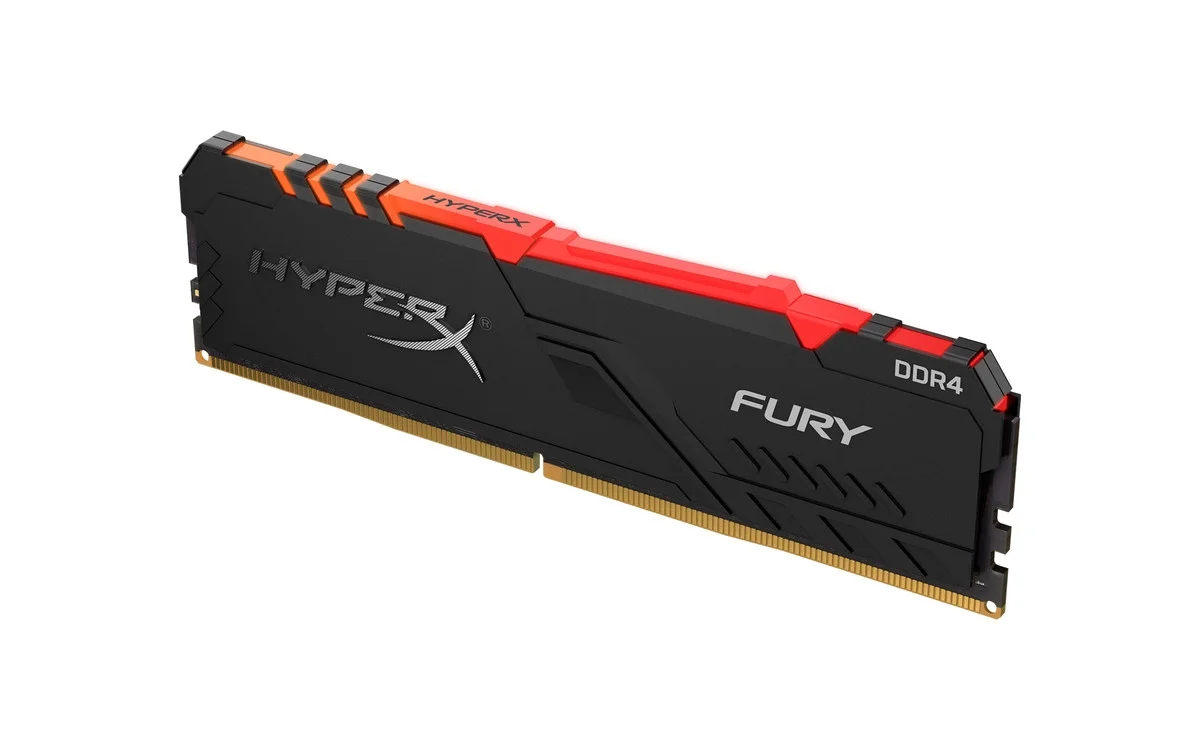 HyperX Fury RGB 8GB 3600MHz DDR4 Ram CL17 DIMM 1Rx8 RGB Single Stick Desktop Memory Infared Sync Technology