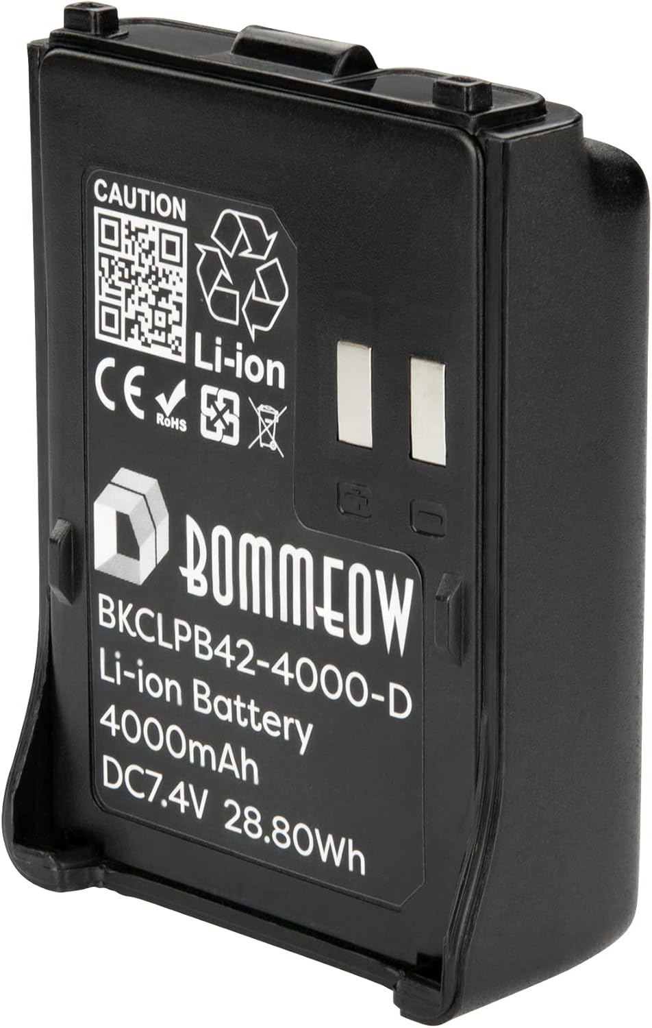 Bommeow BKCLPB42-4000-D 7.4V 4000mAh Li-ion Replacement Battery for Kenwood TH-F6A TH-F7E as PB-42L Pack of 2