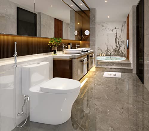 Aquaus 360 HandHeld Bidet sprayer for Toilet - NSF cUPC Certified for Legal Installation - 2 BackFlows - Dual Pressure Controls – 3” to 11” Spray reach - 3 Year Warranty (Polymer Sprayer)