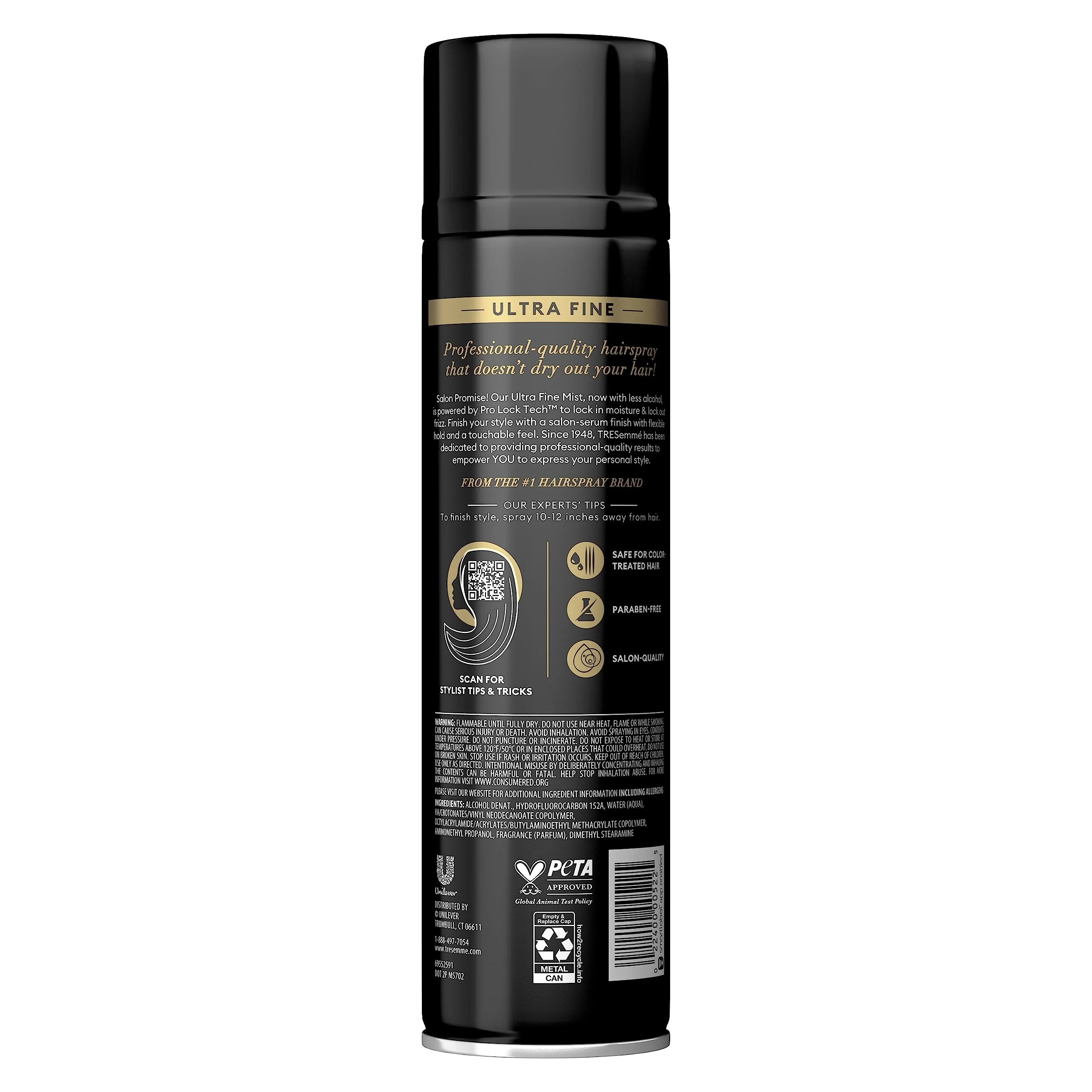 Tresemmé Tres Two Ultra-Fine Aerosol Hair Spray, Salon Quality Hairspray Delivers A Firm Hold In An Ultra-Fine Mist, Hair Stays In Place, Looks & Feels Soft And Shiny, 2 Pk - 11 Oz Each