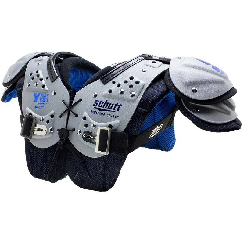 Schutt Kids& Y Flex 4.2 Shoulder Pads Gray, Medium - Football Equipment at Academy Sports