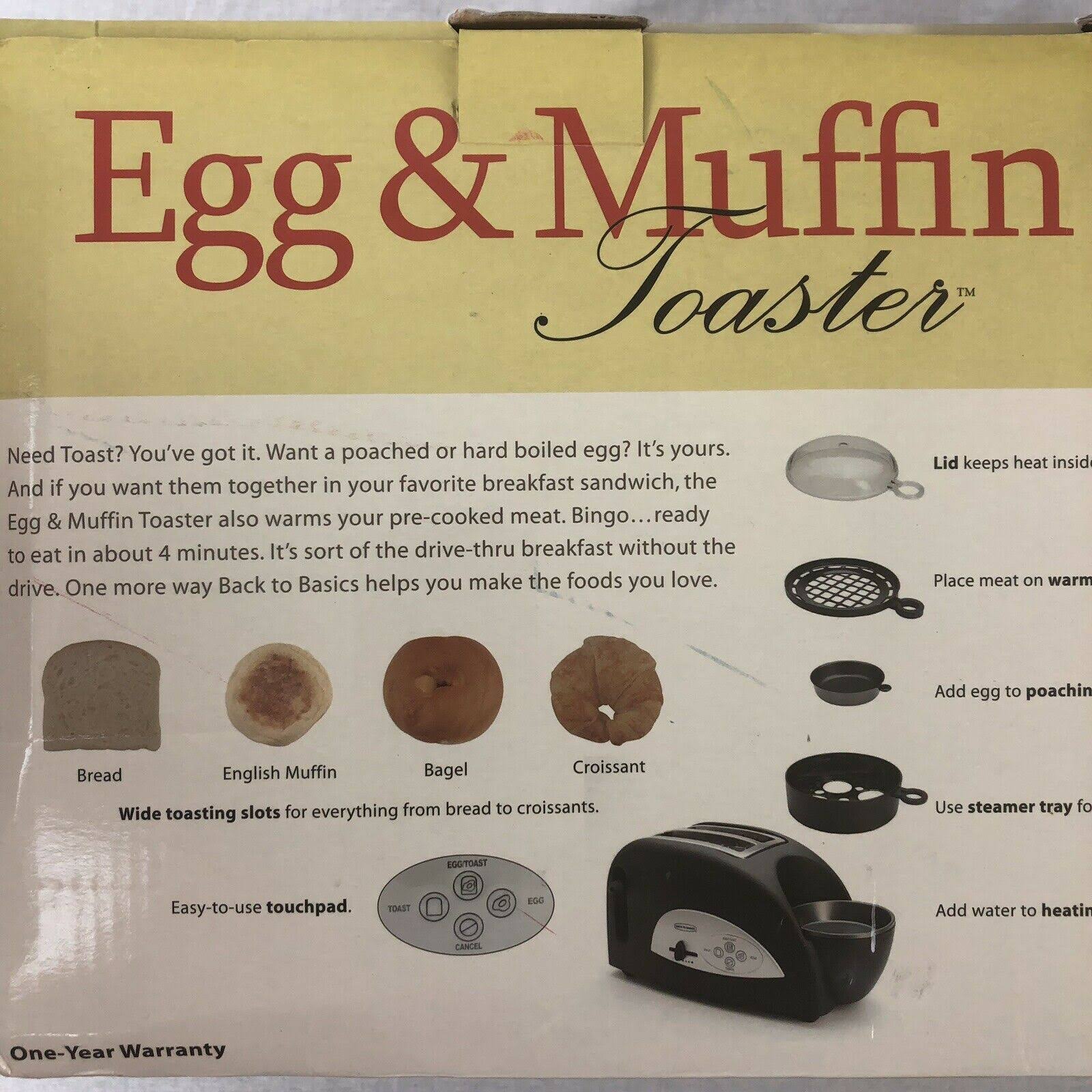 Back to Basics TEM500 - Egg u0026 Muffin Toaster